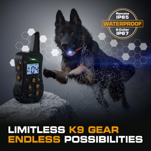 Image of INVIROX Ultra K9 Shock Collar for Large Dogs with 124 Training Levels