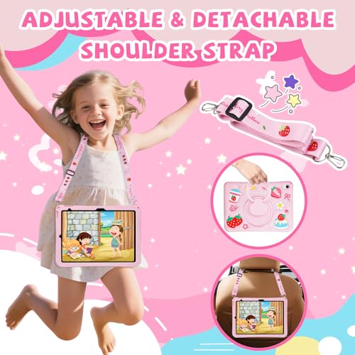 Coque pour iPad 10e génération et A16 avec support rose