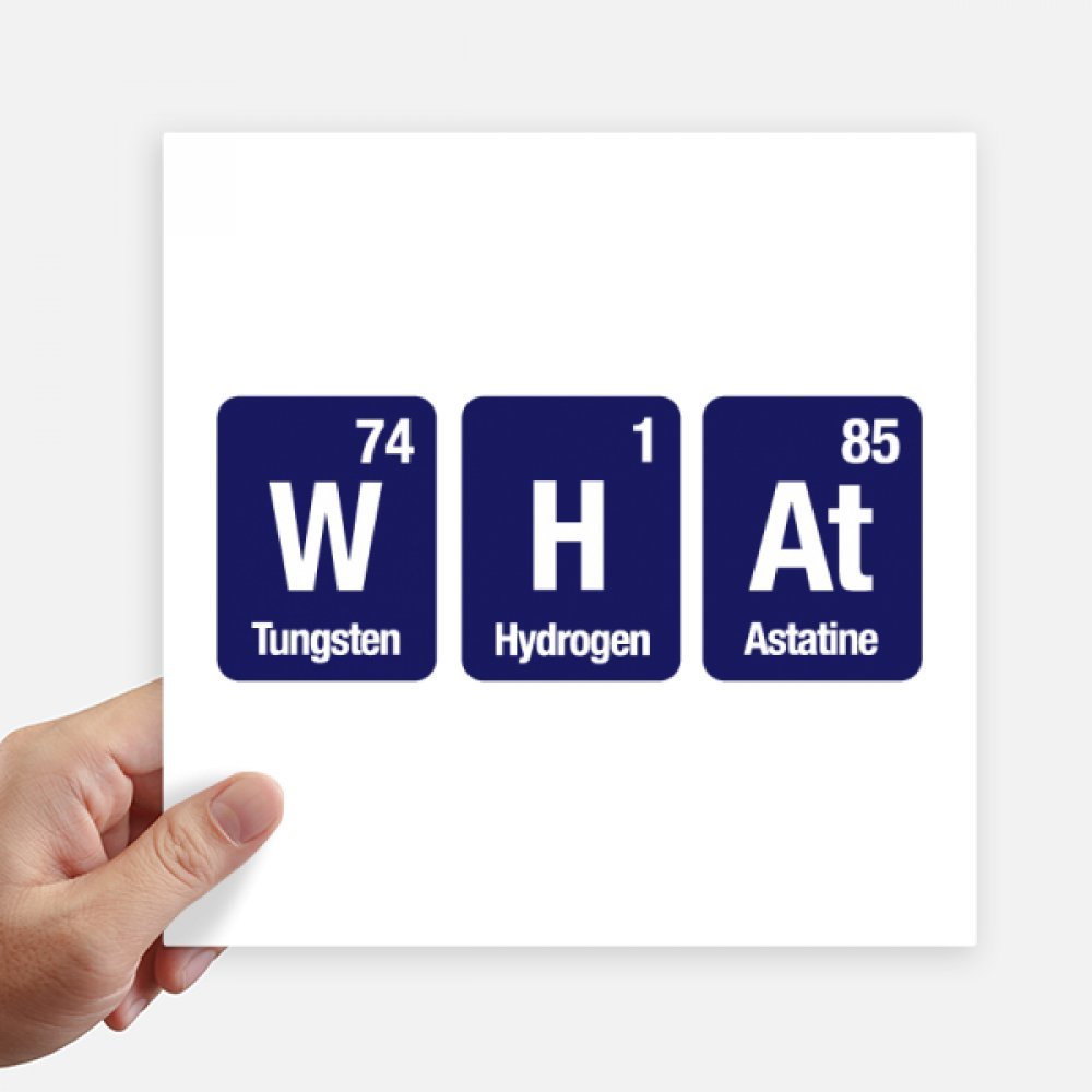 Stickers de ciencia de qué elemento químico de 20cm pegatinas cuadradas para pared 4 piezas