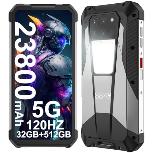 Image of Unihertz 8849 Tank 3 Pro with 100 Lumens Projector,32GB RAM,512GB ROM,23800mAh 120W Super Fast Charger,5G,200MP Camera Wifi 6, 6.79-inch FHD Screen, Android 13, 23800mAh battery, 696g Weight, 5G