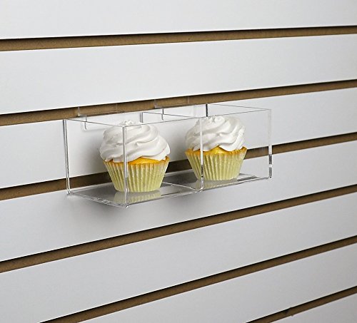 Slatwall Acrylic Retail Tray Double Compartment 8
