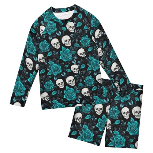 Toddler and Baby Boys' 2-Piece Swimsuit Trunk, Long Sleeve Rashguard Bathing Suit B0404478