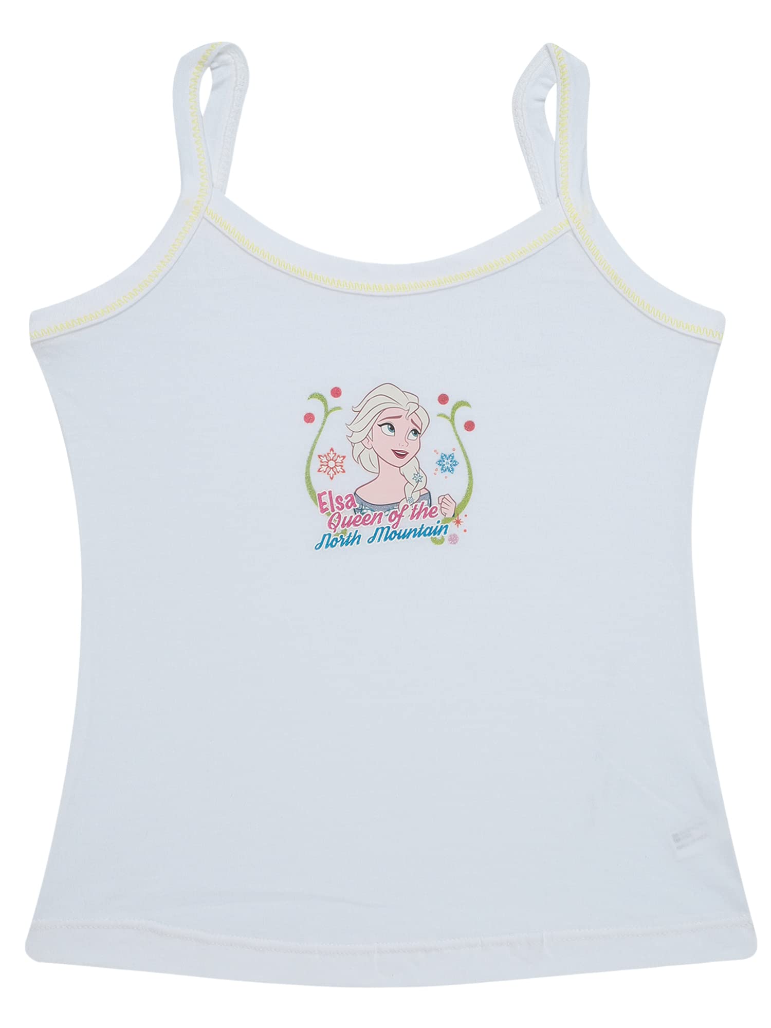 BODYCARE Girls Cotton Blend Regular Fit Vest Dori Neck Sleeveless Frozenpack Of 4-White, 5-6 Years 4