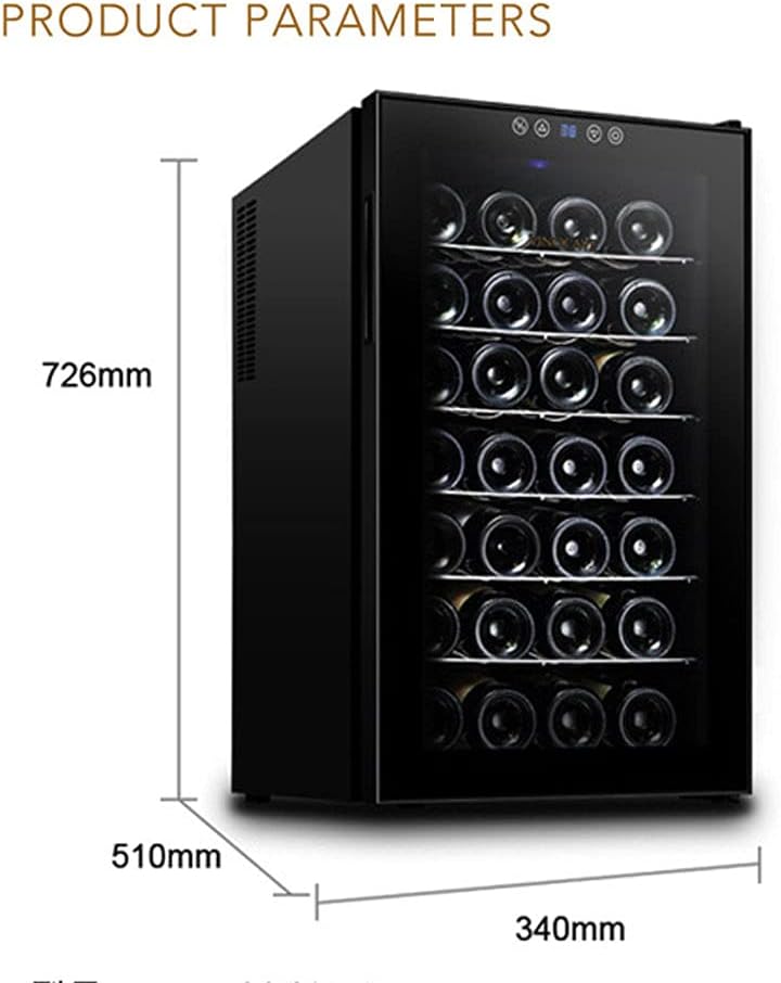 20 Inch Wine Cooler 28 Bottle Wine Refrigerator With Stainless Steel Tempered Glass Door Temp Memory Function Temperature Control Range: 12-18°C for Any Club Cafe Or Restaurant