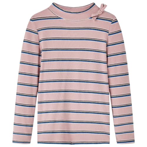 T-shirt manches longues enfant en tricot côtelé ocre pour l'école