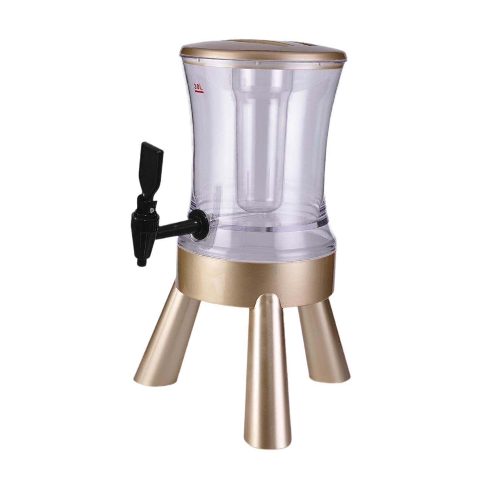 Bothyi Beer Beverage Dispenser Drinks Tower 3L Sturdy Easy to Clean Mimosa Iced Beverage Dispenser Beer Tower Dispenser for Outdoor