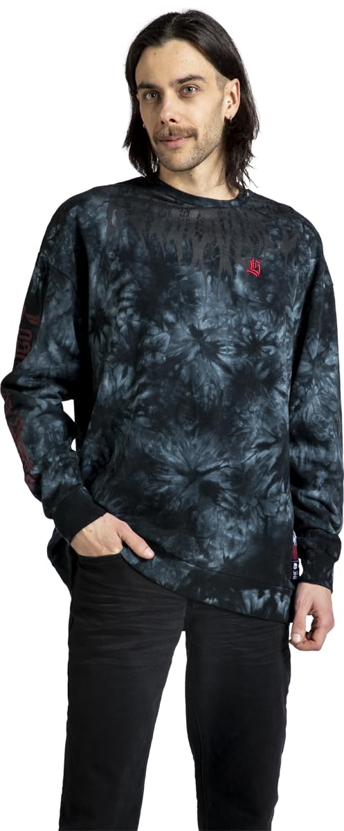 Rock Rebel by EMP Herren graues Sweatshirt im Batik-Look