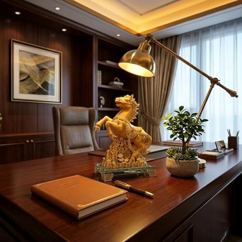 Estatua de caballo chino de resina para decoración miniatura 4