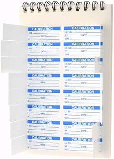SPI 14-012-9 Clear-Cover Calibration Labels: 144 Count, 1-3/4" x 5/8" Blue Print