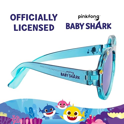 ARKAID Baby Shark Sunglasses for Kids | Officially Licensed Baby Shark Shades | UV 400 | One Size Fits Most Kids4