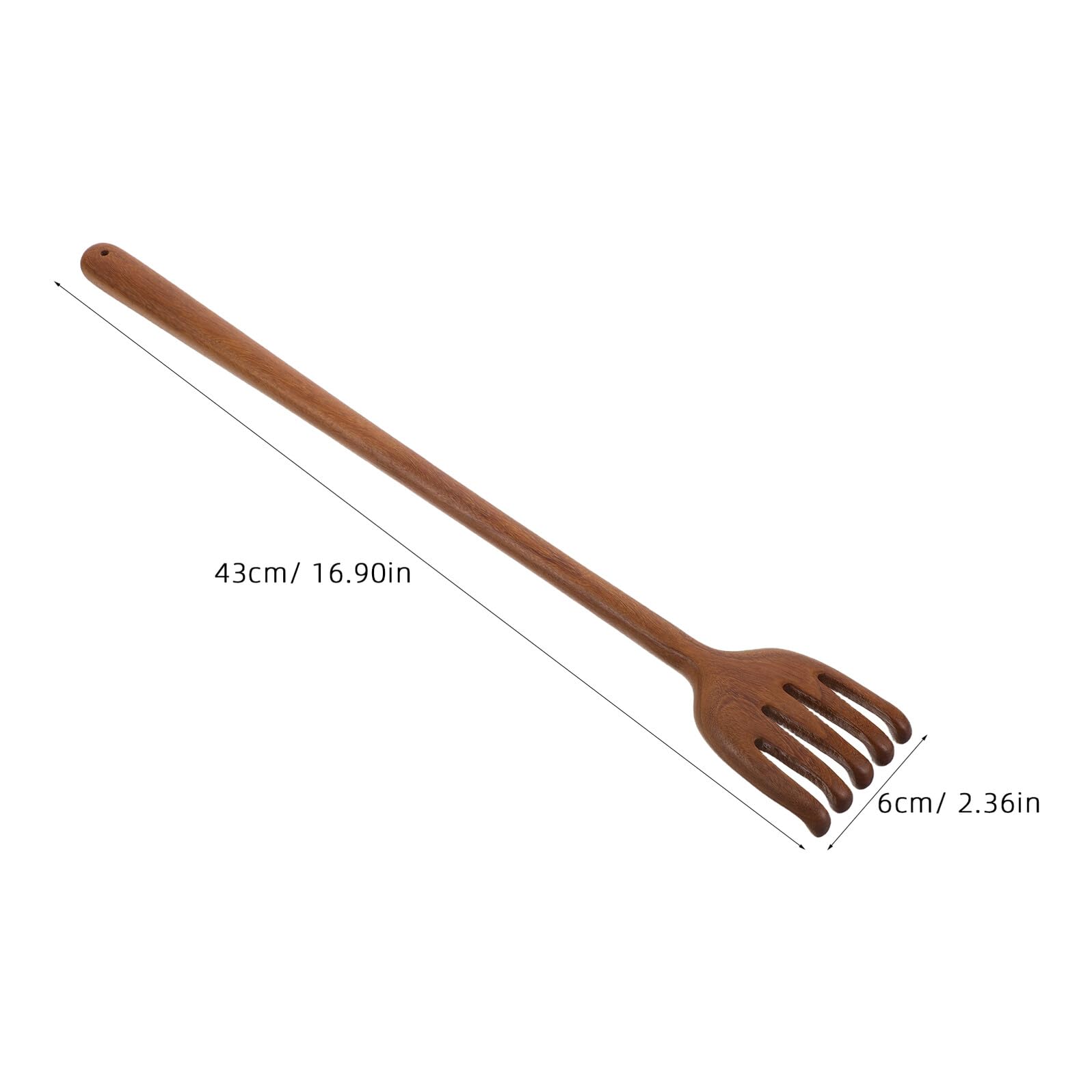 Rascador de Espalda Herramienta Manual de Madera para Adultos Portátil para Masaje y Relajación Mango Largo Color Café en Casa u Oficina