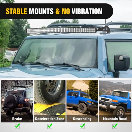 Image of Nilight 52 inch Light Bar Bracket for Toyota FJ Cruiser with Roof Rack 07-14