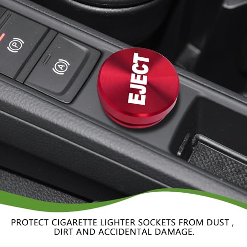 Image of Car Cigarette Lighter Plug Cover, Cigarette Lighter Cap, Aluminum Power Outlet Protective Cover, Waterproof Plug Cap for Auto Boat with Standard 12 Volt Power Source