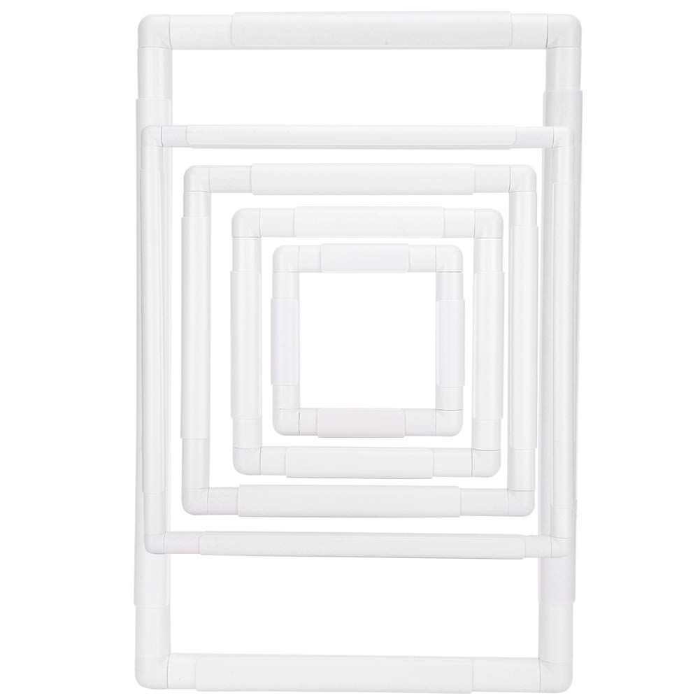 Cadre de broderie carré rectangulaire en plastique pour broderie, point de croix, matelassage, outil de couture (43,1 x 43,1 cm