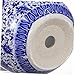 BESPORTBLE Blue and White Porcelain Decorative Flower Pot Ceramic Planter Pot with Drainage Hole and Saucer for Bonsai Plants Flower Aloe Indoor Home Decoration, 6.6 * 4.68in