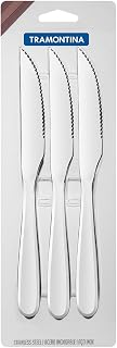 Conjunto de Facas para Churrasco Aço inox 3 Pç Tramontina inox