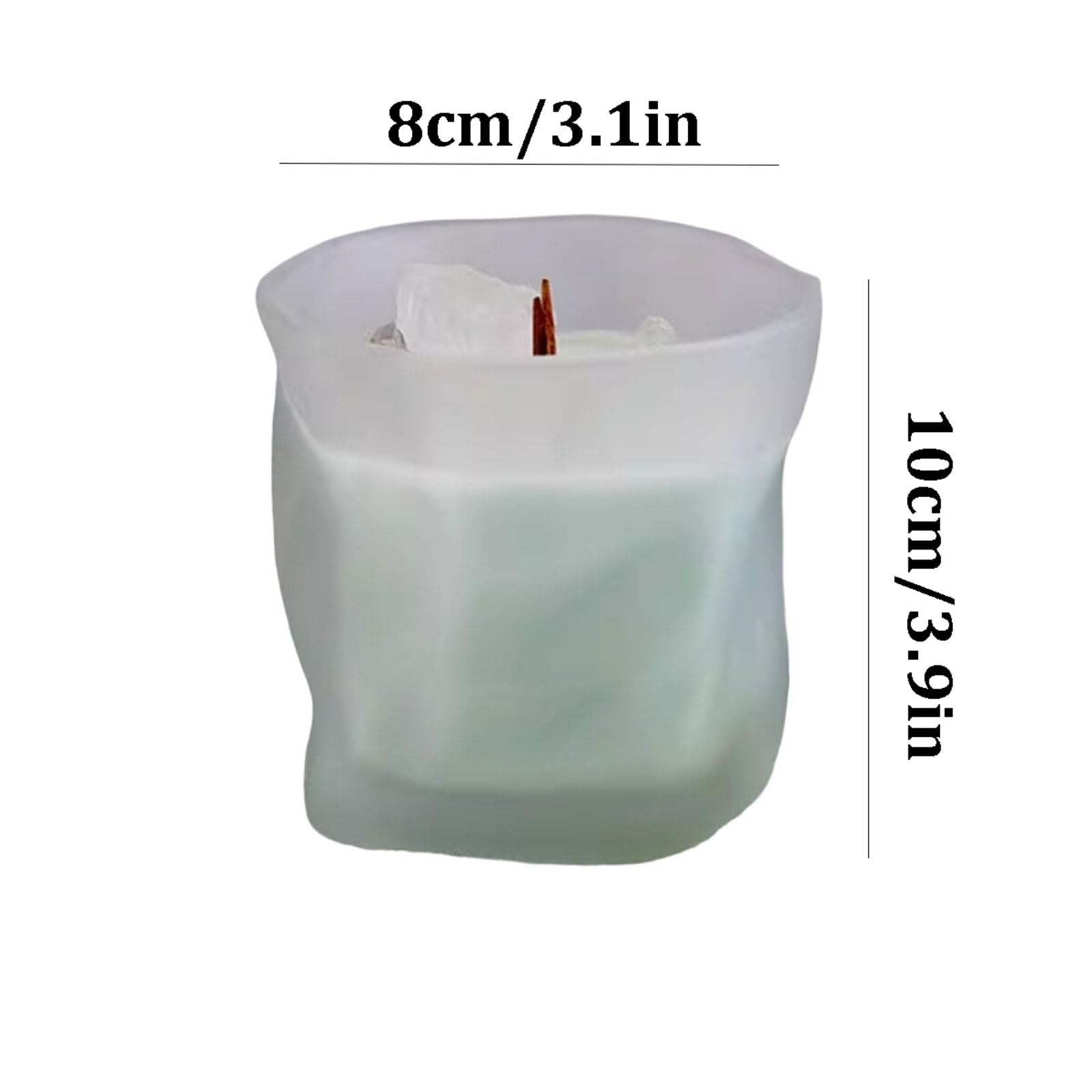 Szklane świece z wosku sojowego i olejków eterycznych, świeca do aromaterapii wielokrotnego użytku na wakacje w domu, relaks i spa (White Peach Oolong)