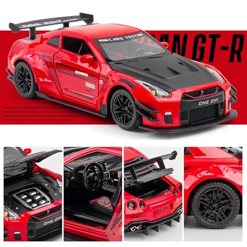 Image of DEUSON ECOM 1:24 Scale Super Toy Car for Kids Sport Car Diecast Model Metal Cars with Light Sound Pullback Openable Doors