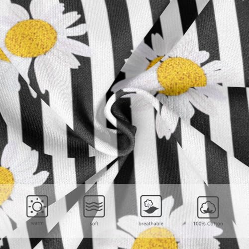 Boys' Exclusive Briefs Toddler Underwear 95% Combed Cotton Boxerbriefs 2T Daisy Black White Stripes 773