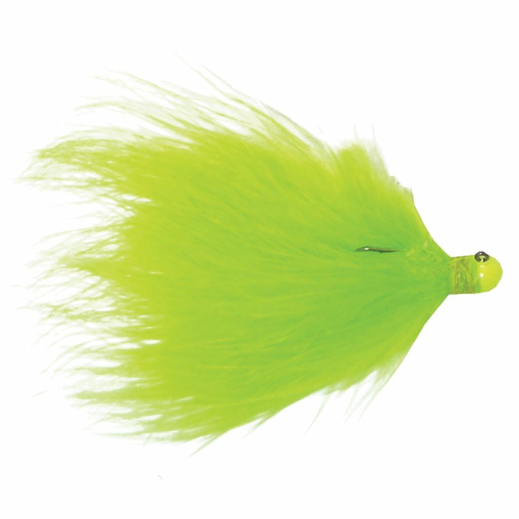 Kalin's MBJ116-CH Hand-Tied Marabou Jig Fishing Bait, Chartreuse