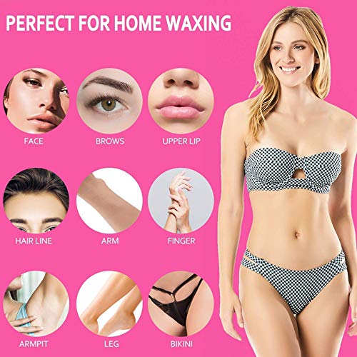 REVOLUTION Wax Warmer Hot Wax Heater with Hair Removal Wax Beans(100g) and Wax Knife with Waxing Strips for Hard,Strip and Paraffing Hair Removal Waxing Kit Women-Color May Very 3