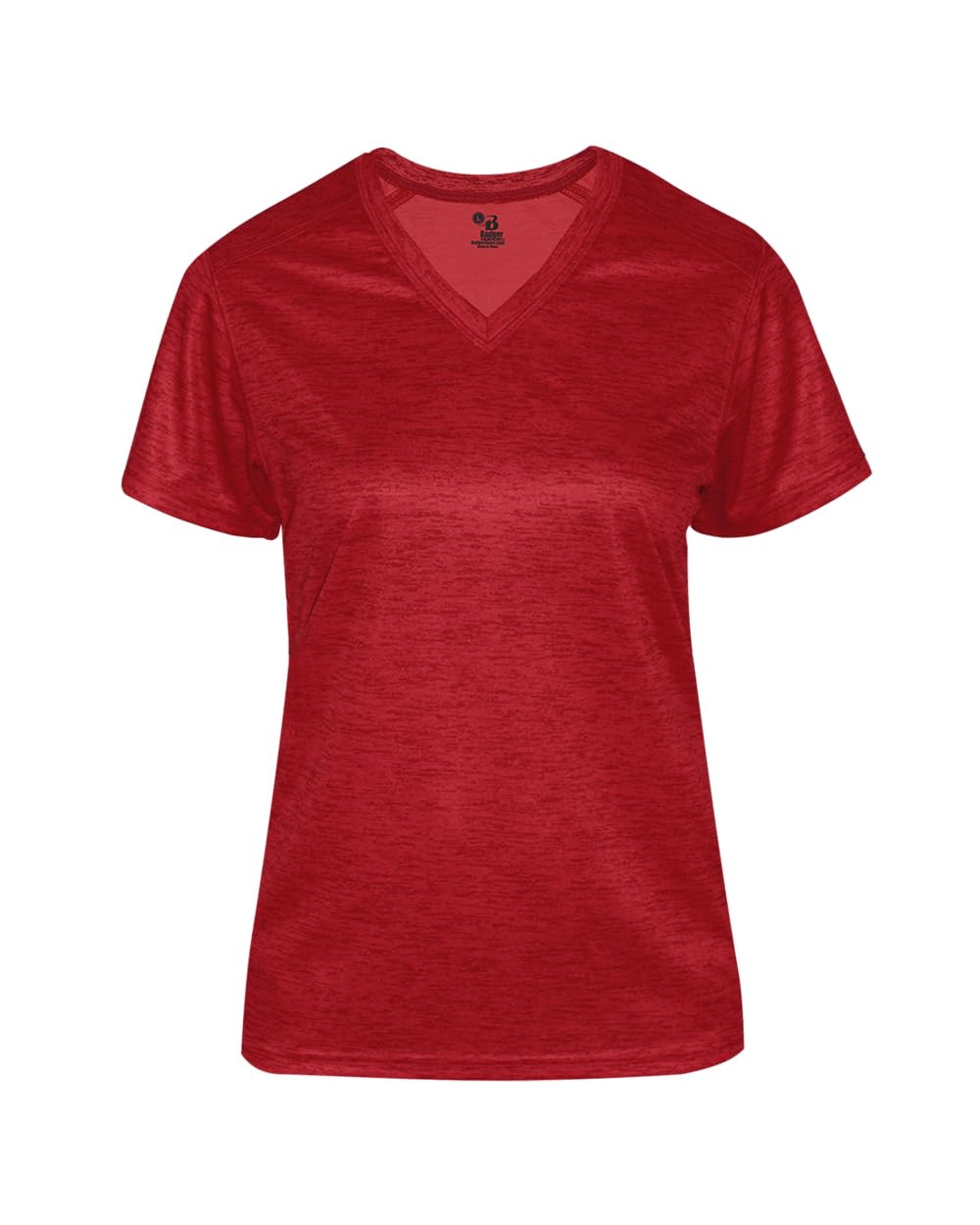 Badger Sports Tonal Blend Ladies' V-Neck Tee Red Tonal Blend med
