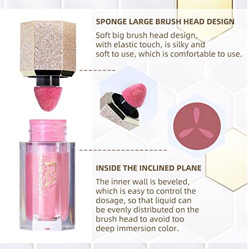 Dageda Liquid Blush,Soft Cream Blush Makeup,Liquid Face Blusher Pearl With Cushion Applicator, Silky Blush Stick Long-Lasting Creamy For Blush Makeup(Foggy Pink) #TOP5