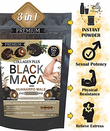 Llaqta Surf Corp Black Maca + Collagen +Huanarpo Male #TOP5