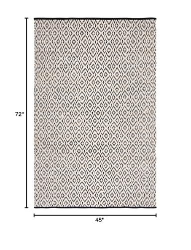 SAFAVIEH Montauk Collection Tapete 4' x 6' Beige y Negro miniatura 2