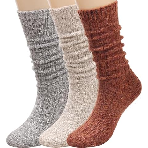 TINTAO Women's Slouch Socks Winter Knee High Scrunch Socks Calf Socks,Soft Long Slouch Boot Socks,Size 5-11#W719 (Polyester Blend, Color A33) Cover