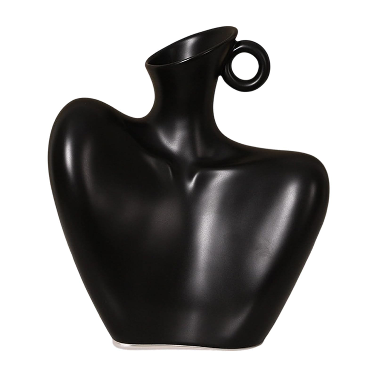 Tsophreniq Modern Ceramic Art Vases with Abstract Collarbone Shapes, Indoor Decorative Accent & Thoughtful Present Unique Sculptural Flower