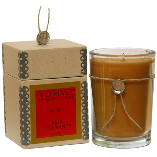 Votivo Glass Candle Aromatic Red Currant Aromatherapy