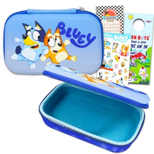 Bluey Pencil Box Set - School Supplies Bundle with Pencil Case Plus Stickers Bookmark More | Bluey Stationery Set for Kids Girls Toddlers