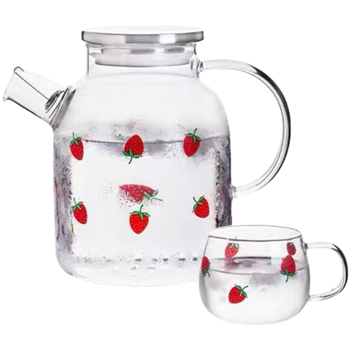 Jarra de Agua de Vidrio 1,6 L con Asa y Vertedor