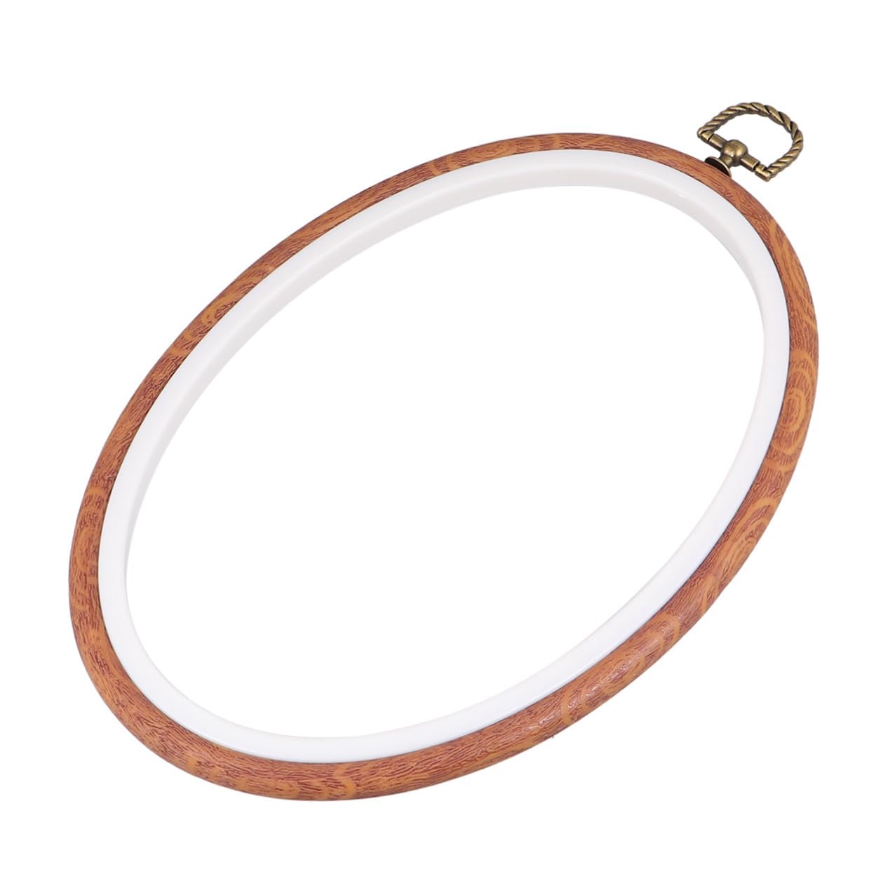 UKCOCO Aro de Bordado Elíptico 18x25 Cm Imitación Madera, 3 Piezas, Círculos de Punto de Cruz DIY para Manualidades y Costura, Principiantes, Decoración de Paredes y Bodas, Bricolaje Artesanal