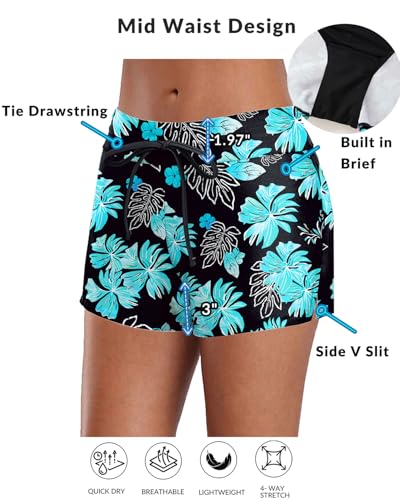 Image of Aqua Eve Two Piece Women's Tankini Swimsuits Blouson Swim Tank Top with Shorts Modest Bathing Suits