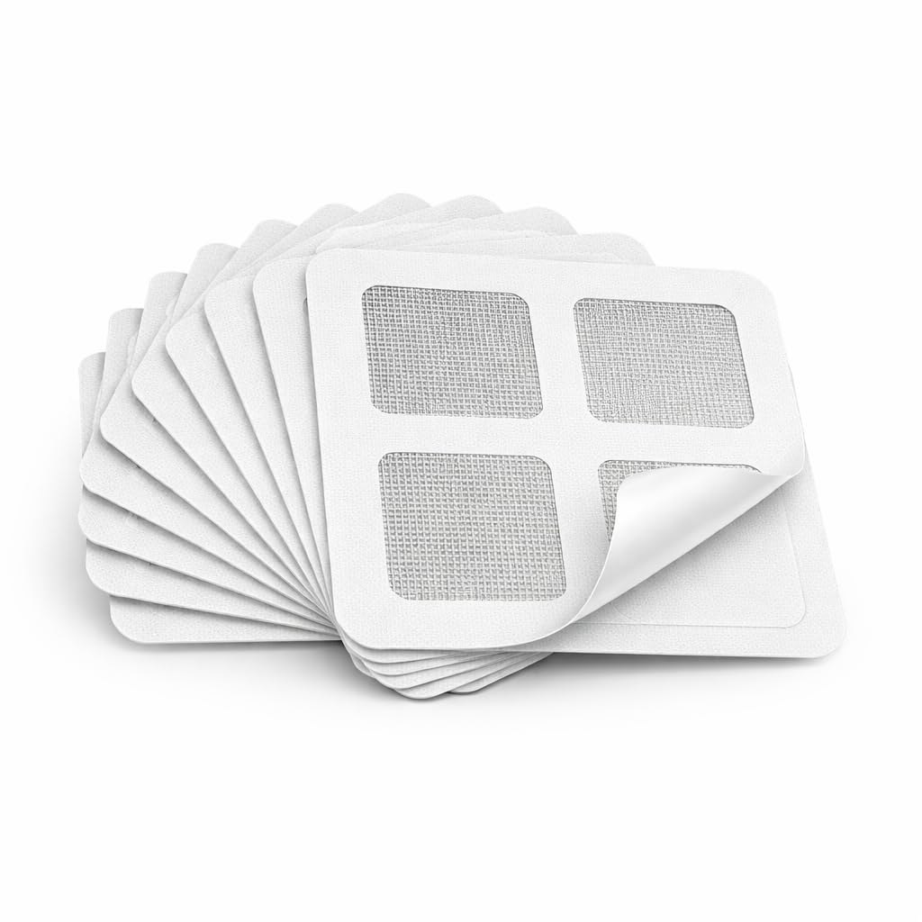 Drain Hair Catcher 4x4 Inch (Pack of 10) | Disposable Waterproof Drain Cover Mesh Stickers | Bathroom Shower Floor Sink & Bathtub Drain Guard | Hair Trap Jali for Clog Prevention-image-37