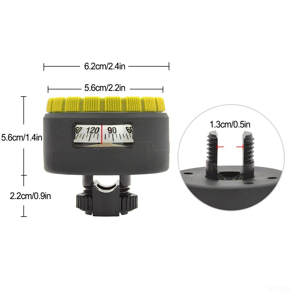 Brújula de buceo magnética fuerte de 50 m, brújula de buceo, abrazadera de tubo, brújula luminosa subacuática con soporte de clip de ventana lateral de aguja