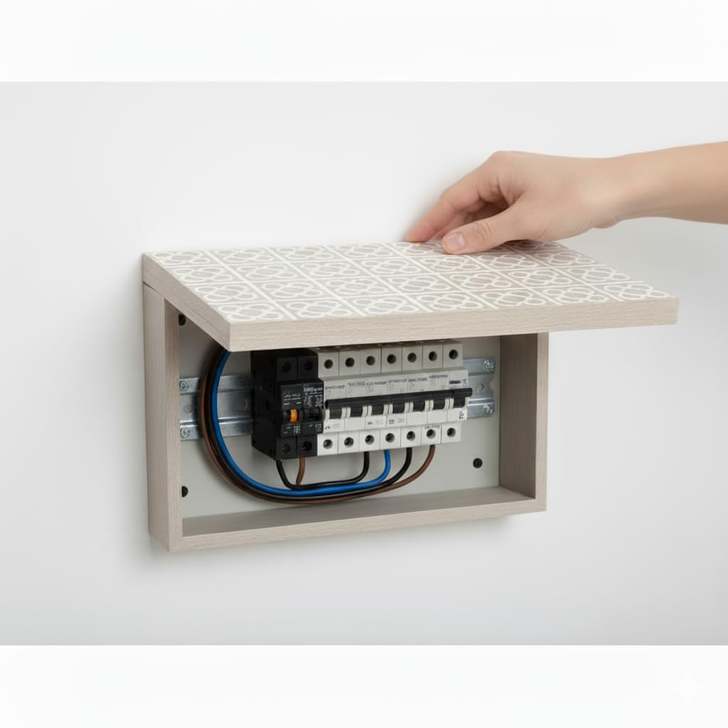 Panot Barcelona Cover 45 cm, Coperchio della Scatola elettrica, Scatola Luminosa, Legno, Orizzontale