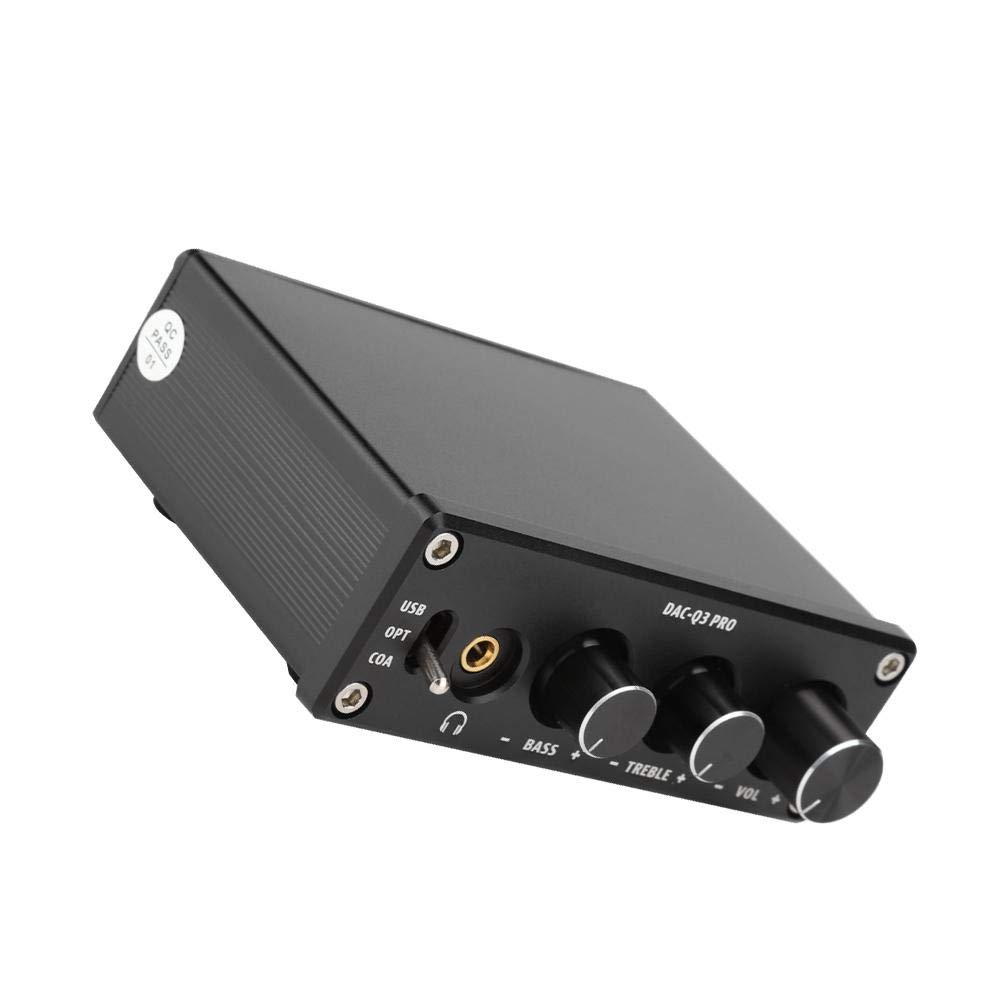 Decodificador de Audio de decodificación DAC, AC-Q3 Pro Decodificador de Audio de decodificación DAC con Amplificador de Auriculares para Auriculares de 3,5 mm 1#