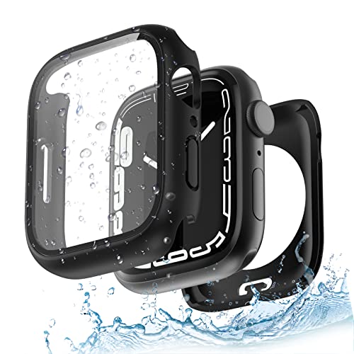 Yolovie (2 in 1 Waterproof Compatible for Apple Watch Screen Protector Case Series 9/8/7 41mm Accessories
