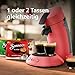 Philips Senseo Original Plus Kaffeepadsmaschine - Kaffeestärkeauswahl, Coffee Boost Technologie, Recycling-Kunststoff, Sanftes Rot (CSA210/35)