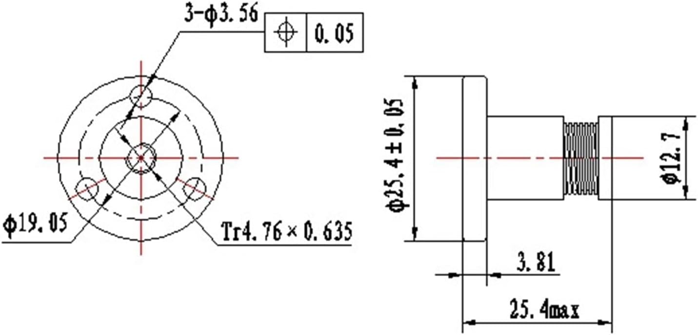 1pcs Nema8 20mm Size Linear Stepper Motor Lead Screw Tr5*2 Pitch POM Nut(150L-Tr5x2)