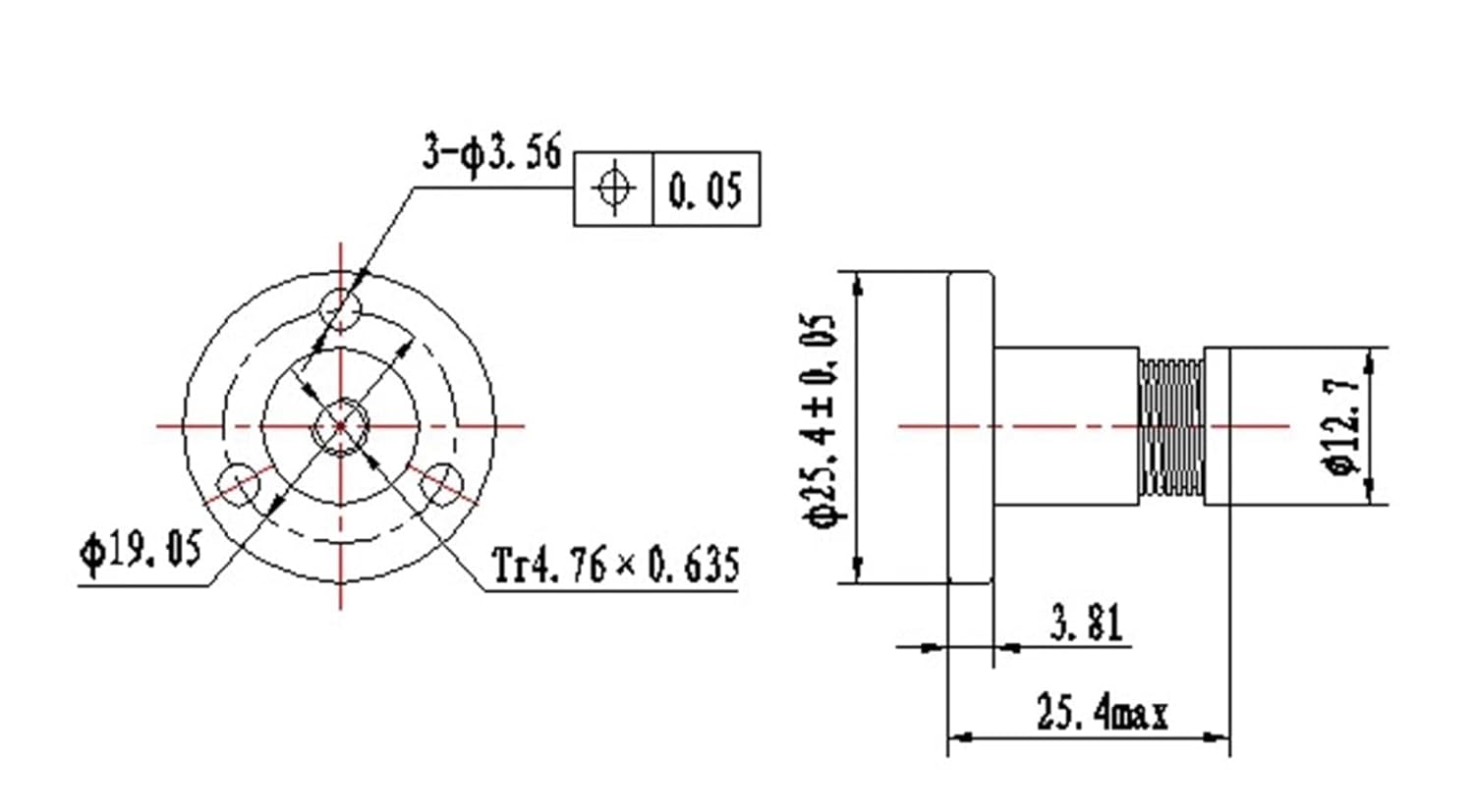 1pcs Nema8 20mm Size Linear Stepper Motor Lead Screw Tr5*2 Pitch POM Nut(150L-Tr5x2)