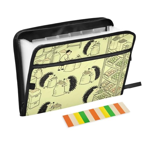 Carpeta clasificadora A4 organizador de papel de 13 bolsillos archivador con cremallera verde 1