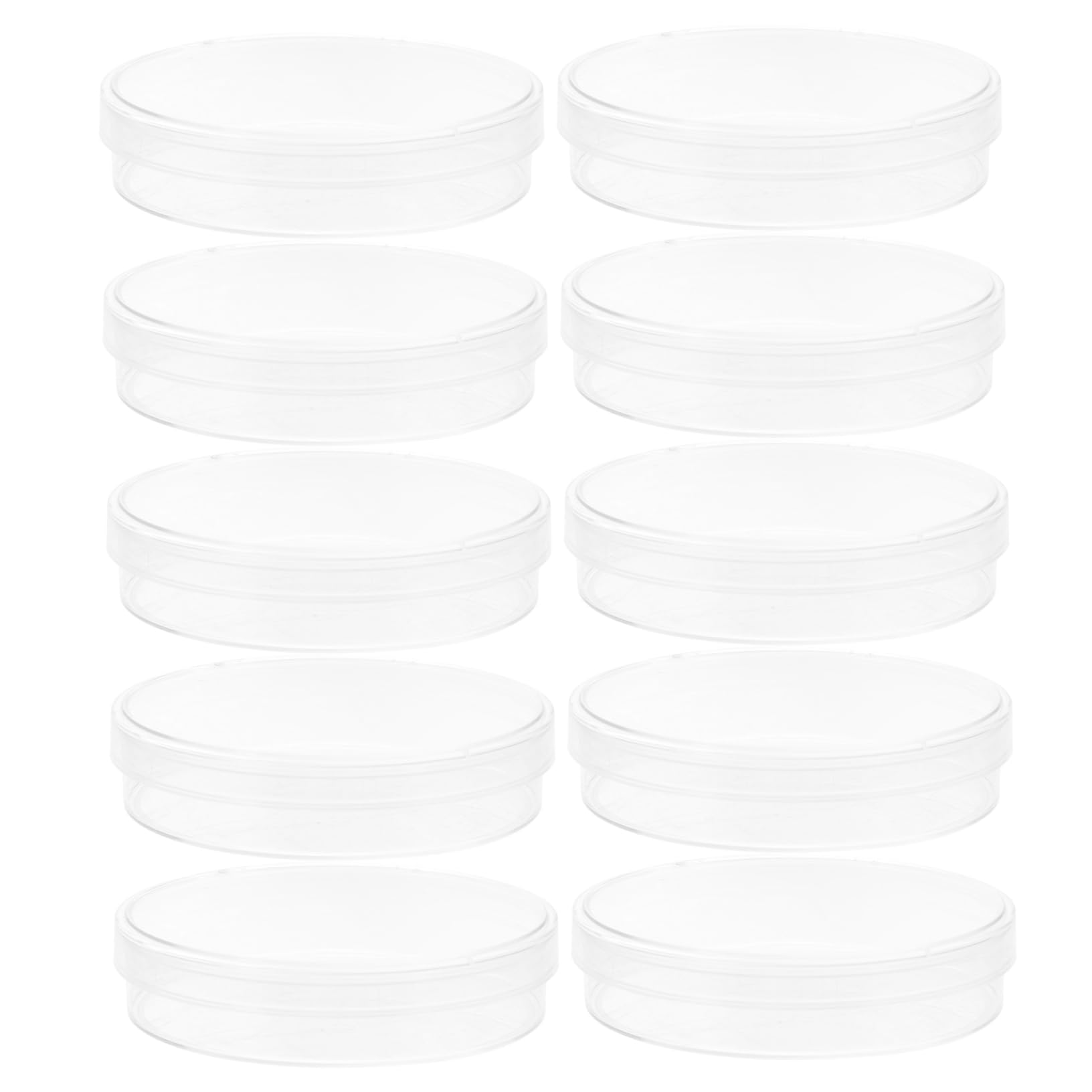 Cabilock Round 6cm Petri Dishes 10pcs Agar Culture Dishes for Laboratory School Teaching Use