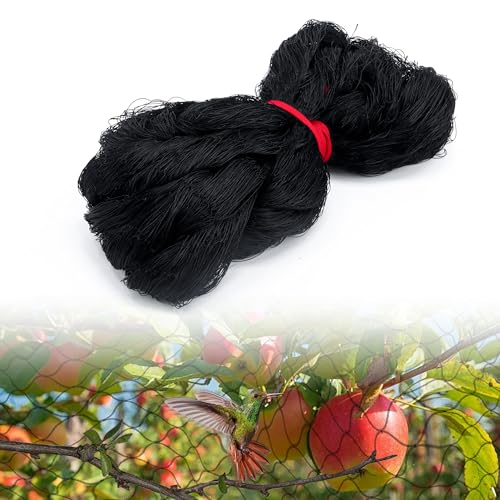 CHEOAR Filet Anti-Oiseaux [10m x 15m] | Filet de Protection avec Mailles 5cm | Filet pour Arbres Fruitiers, Potager, Plantes & Bassins | en Polyéthylène (PE) Résistant aux UV | Noir