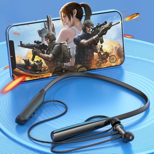 Neckband Headphones Bluetooth 5.3 Earbuds, Wireless Magnetic Earphones Sound Isolation Headsets with Mic for Calling, Running Long Playtime IPX5 Waterproof Magnetic with LED Display for Gym Sports by Dtobhars - Used condition - Image 7