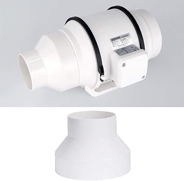 Duct Reducer Increaser Connector,Straight Duct Connector Inline Heating Cooling Ventilation Duct Fan 6 to 4