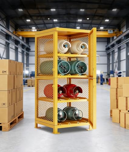 Gas Cylinder Storage Cabinet, Propane Tank Storage & Propane Cage,Heavy...